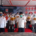 Jajaran DPTD PKS Sumedang disela prosesi pelantikan di Kantor DPTD PKS Sumedang, Sabtu (20/2/2021). (Foto: Istimewa)