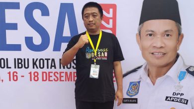 Ketua APDESI Sumedang, Welly Sanjaya, saat mengikuti Rakornas di Kota Balikpapan, Minggu (18/12).