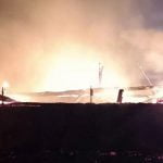 Kondisi salah satu ruangan pabrik di Pamulihan yang hangus terbakar, Kamis (15/12). (Foto : Damkar Sumedang)