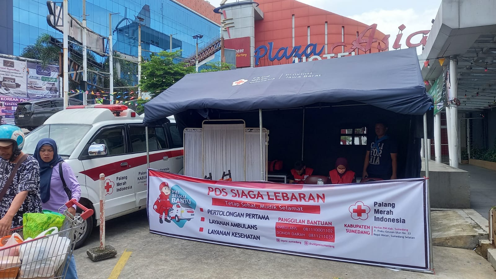 Posko PMI kab.Sumedang siap melayani Pemudik dan masyarakat