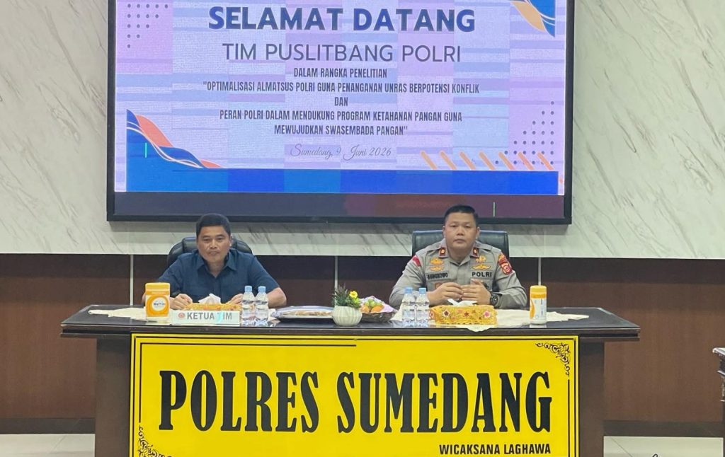 Puslitbang Polri Teliti Efektivitas Almatsus dan Peran Polri dalam Ketahanan Pangan di Sumedang